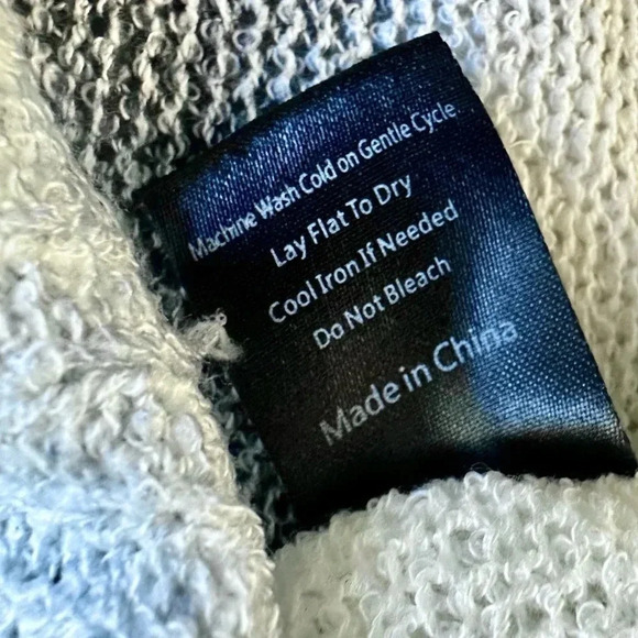 🍀 NWT POL Boho Striped Relaxed Fit Oversized Coverup Fringe Beachy Sweater Sz L - Picture 7 of 10